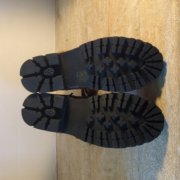 New Free People X Jeffrey Campbell Lucca Brown Leather Hiker Boots Size 7 - Picture 6 of 6